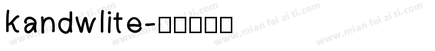 kandwlite字体转换