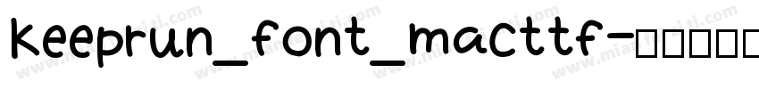 Keeprun_font_macttf字体转换