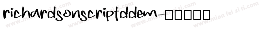 richardsonscriptddem字体转换