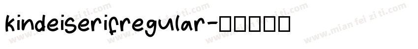 kindeiserifregular字体转换