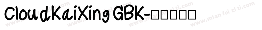CloudKaiXingGBK字体转换