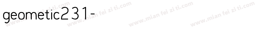 geometic231字体转换