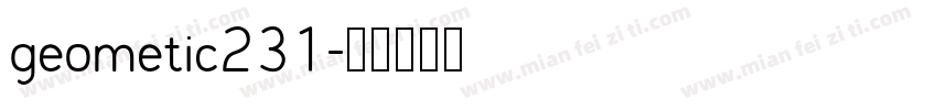 geometic231字体转换