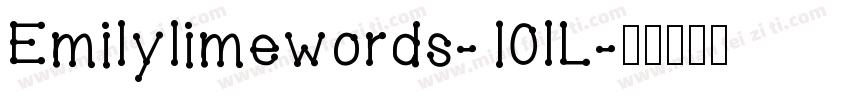 Emilylimewords-10lL字体转换