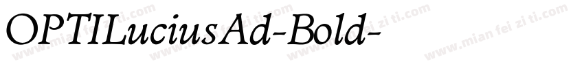 OPTILuciusAd-Bold字体转换