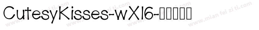 CutesyKisses-wX16字体转换