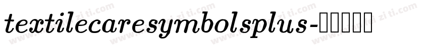 textilecaresymbolsplus字体转换