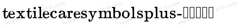 textilecaresymbolsplus字体转换