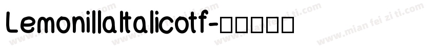 LemonillaItalicotf字体转换