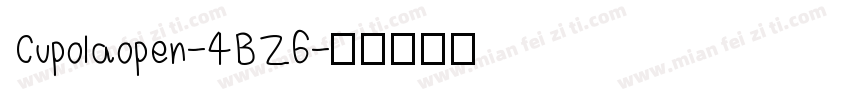 Cupolaopen-4BZ6字体转换