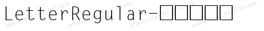 LetterRegular字体转换