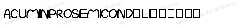 acuminprosemicond-li字体转换