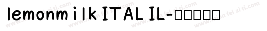 lemonmilkITALIL字体转换