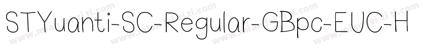 STYuanti-SC-Regular-GBpc-EUC-H字体转换