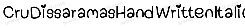 CruDissaramasHandWrittenItalic-My1v字体转换