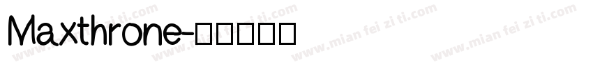Maxthrone字体转换