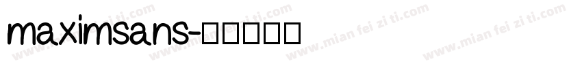 maximsans字体转换