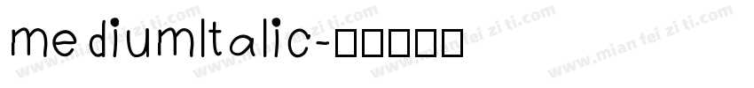 mediumltalic字体转换