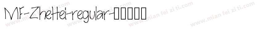 MF-ZheHei-regular字体转换