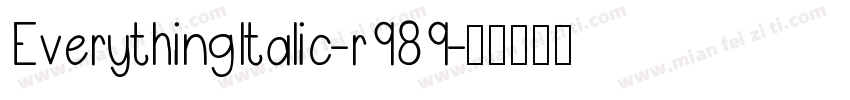 EverythingItalic-r989字体转换