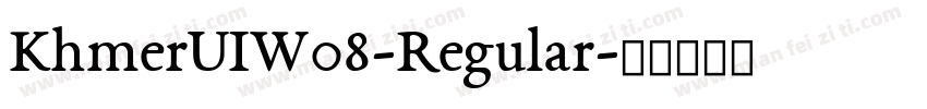 KhmerUIW08-Regular字体转换