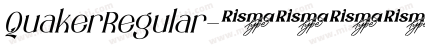 QuakerRegular字体转换