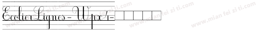 EcolierLignes-Wpx4字体转换