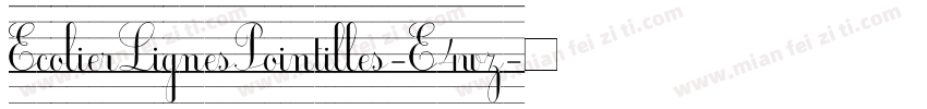 EcolierLignesPointilles-E4wz字体转换