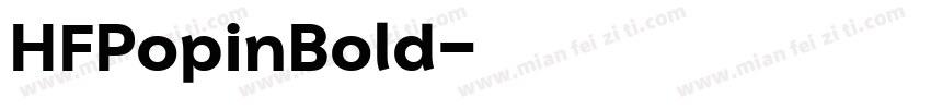 HFPopinBold字体转换