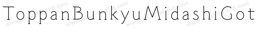 ToppanBunkyuMidashiGothicStdN-Extra字体转换