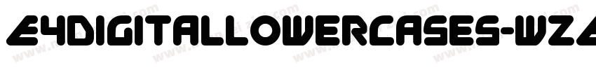 E4DigitalLowercases-wZEn字体转换