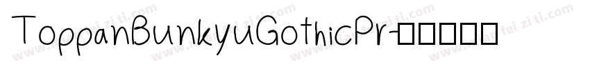 ToppanBunkyuGothicPr字体转换