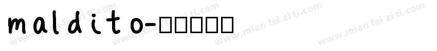 maldito字体转换