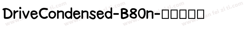 DriveCondensed-B80n字体转换