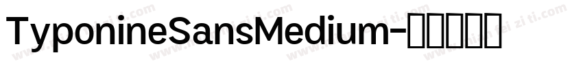 TyponineSansMedium字体转换