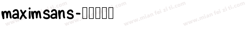 maximsans字体转换