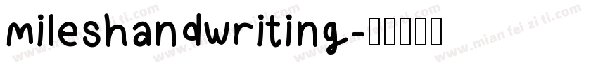 mileshandwriting字体转换