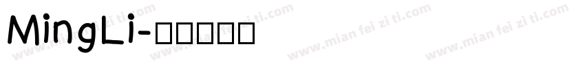 MingLi字体转换