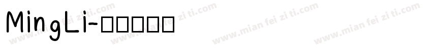 MingLi字体转换