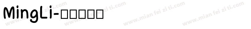 MingLi字体转换