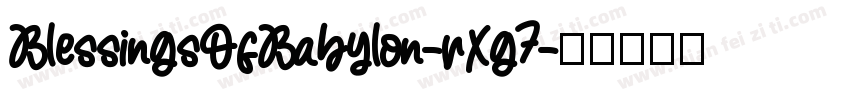 BlessingsOfBabylon-rXg7字体转换