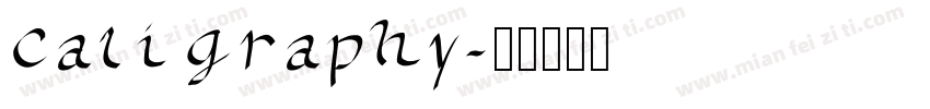 caligraphy字体转换