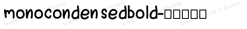 monocondensedbold字体转换
