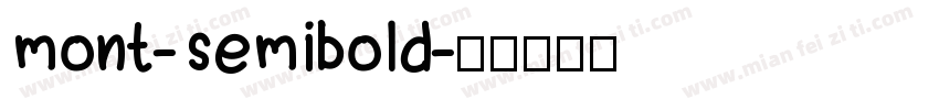 mont-semibold字体转换
