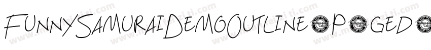 FunnySamuraiDemoOutline-p7ged字体转换