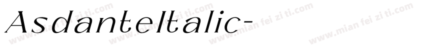 AsdanteItalic字体转换