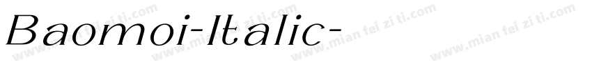 Baomoi-Italic字体转换