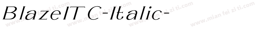 BlazeITC-Italic字体转换