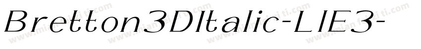 Bretton3DItalic-LlE3字体转换