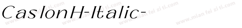 CaslonH-Italic字体转换